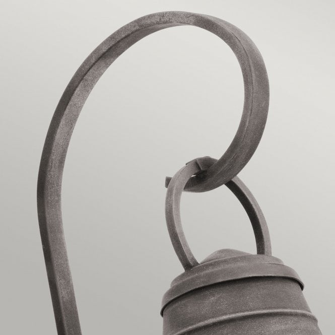 Bridge Point 1 Light Large Wall Lantern In Weathered Zinc Finish