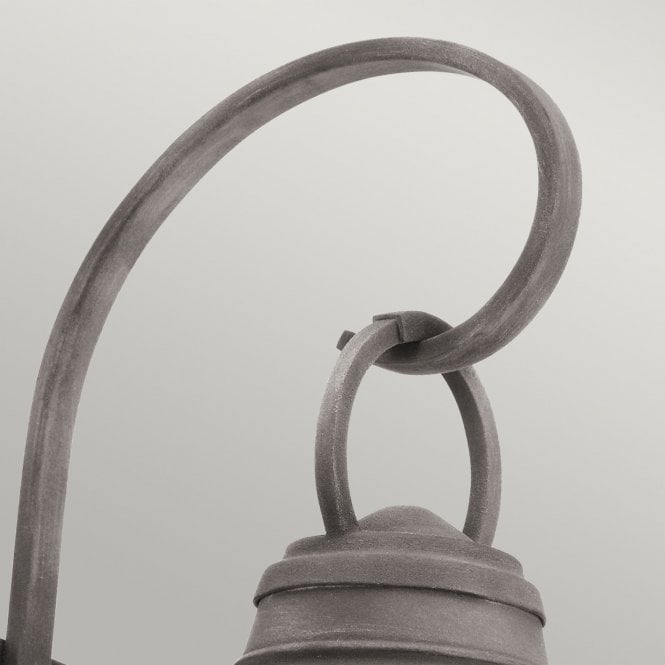 Bridge Point 1 Light Medium Wall Lantern In Weathered Zinc Finish