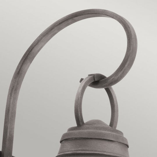 Bridge Point 1 Light Medium Wall Lantern In Weathered Zinc Finish