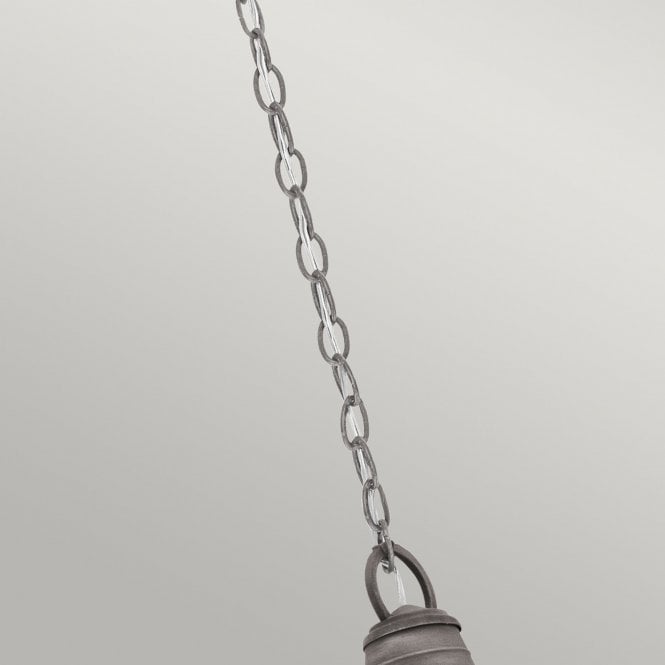 Bridge Point 1 Light Small Chain Lantern In Weathered Zinc Finish