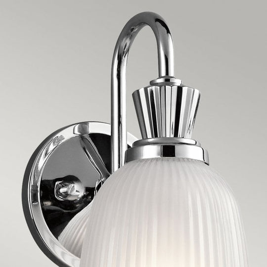 Cora 1 Light Bathroom Wall Light  In Polished Chrome Finish