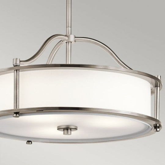 Emory 3 Light Pendant/Semi Flush  In Classic Pewter Finish