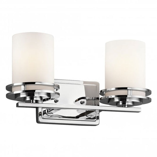 Hendrik 2 Light Bathroom Wall Light  In Polished Chrome Finish