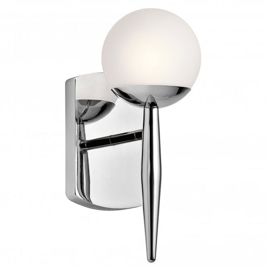 Jasper 1 Light Bathroom Wall Light  In Polished Chrome Finish