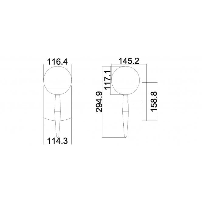 Jasper 1 Light Bathroom Wall Light  In Polished Chrome Finish