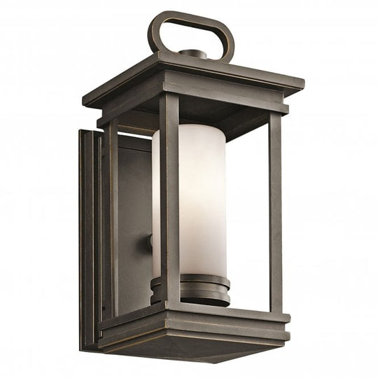 South Hope 1 Light Small Wall Lantern In Rubbed Bronze Finish