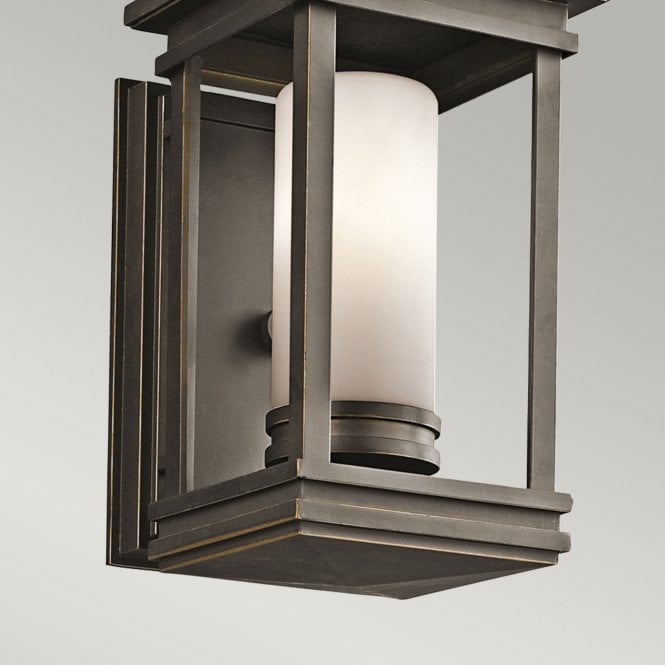 South Hope 1 Light Small Wall Lantern In Rubbed Bronze Finish