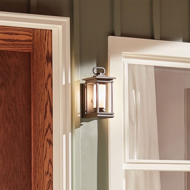 South Hope 1 Light Small Wall Lantern In Rubbed Bronze Finish
