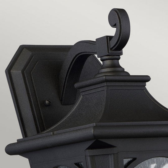 Bedford 1 Light Medium Wall Lantern In Mystic Black Finish