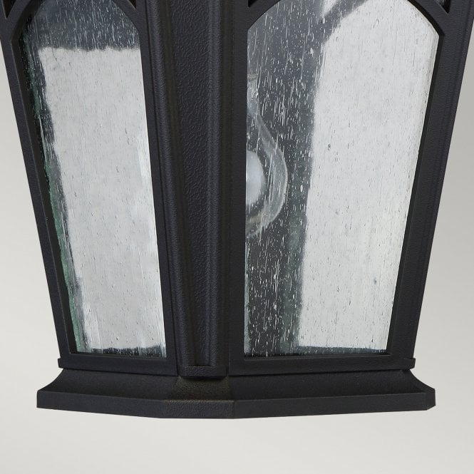 Bedford 1 Light Medium Wall Lantern In Mystic Black Finish