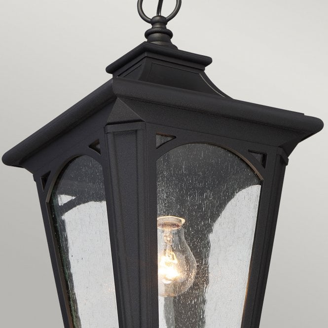 Bedford 1 Light Small Chain Lantern In Mystic Black Finish