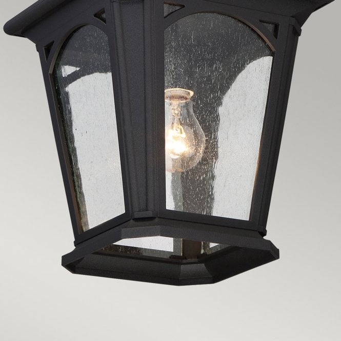 Bedford 1 Light Small Chain Lantern In Mystic Black Finish