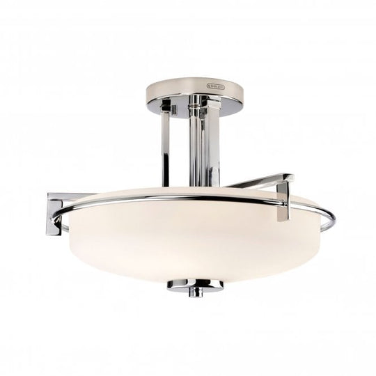 Taylor 3 Light Semi Flush In Polished Chrome Finish