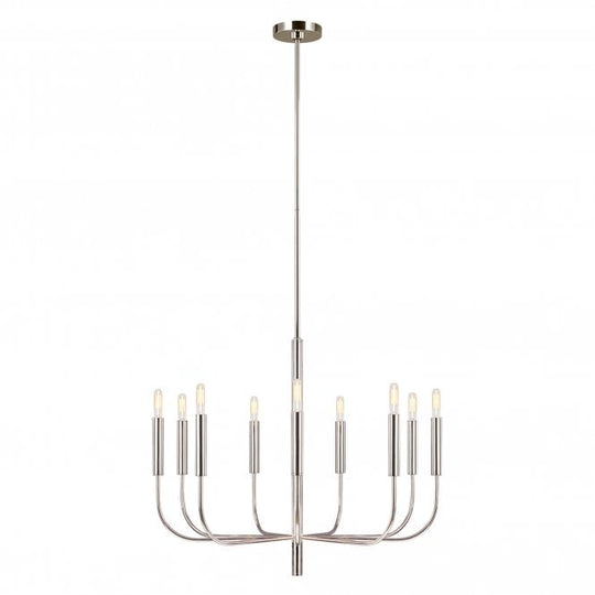 Brianna 9 Light Chandelier - Polished Nickel