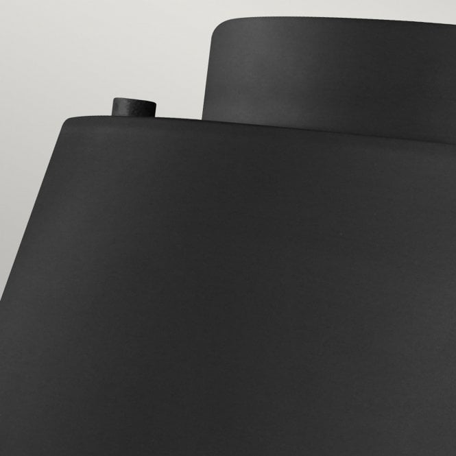 Asher 3 Light Flush Light - Midnight Black