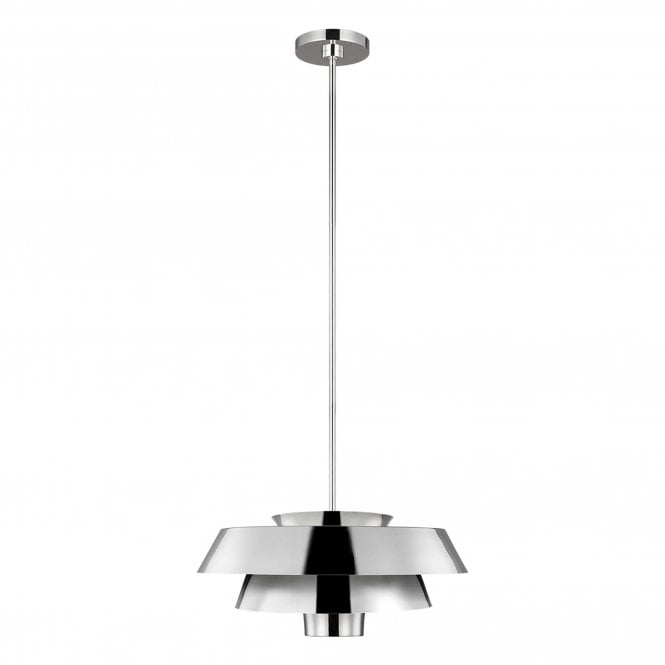 Brisbin 1 Light Pendant - Polished Nickel