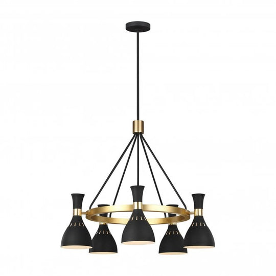 Joan 5 Light Chandelier - Midnight Black