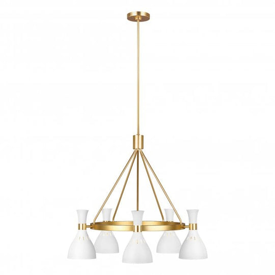Joan 5 Light Chandelier - Matte White