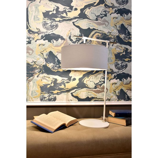Balance 1 Light Table Lamp - White and Polished Nickel