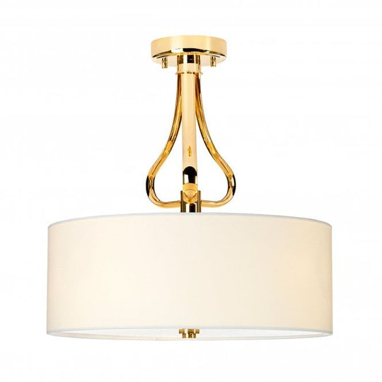 Falmouth 3 Light Semi Flush - French Gold