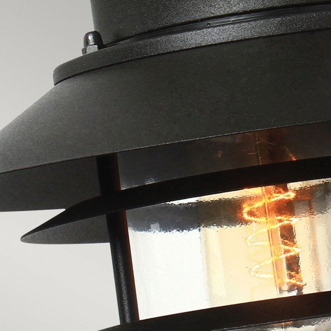 Copenhagen 1 Light Wall Lantern - Black Black