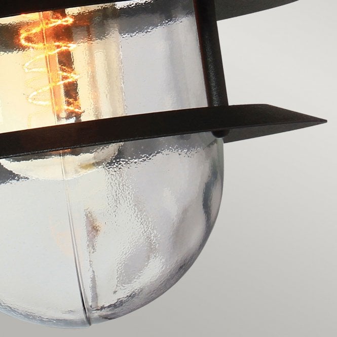 Copenhagen 1 Light Wall Lantern - Black Black