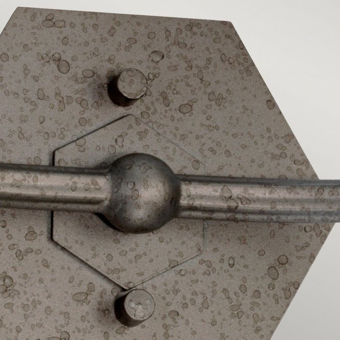 Crown 2 Light Wall Light Iron Gate