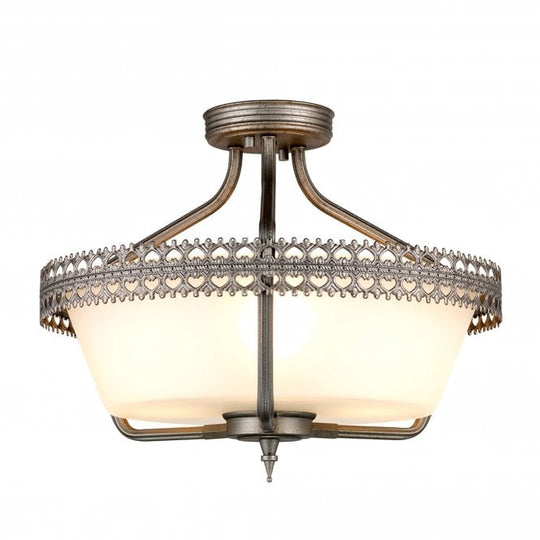 Crown 3 Light Semi-Flush/Pendant Iron Gate