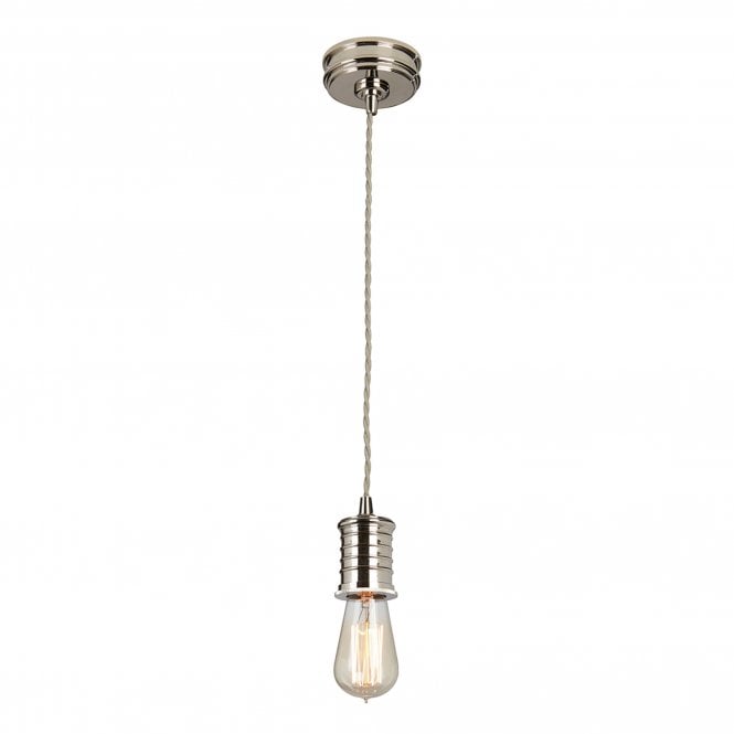 Douille 1 Light Pendant - Polished Nickel