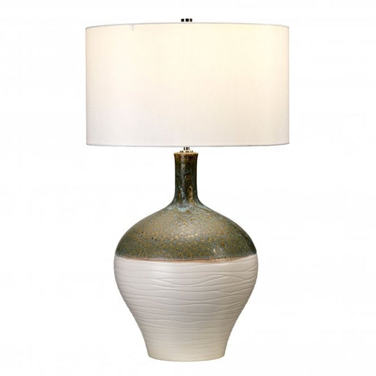Eden Park 1 Light Table Lamp Green, Turquoise And Gold