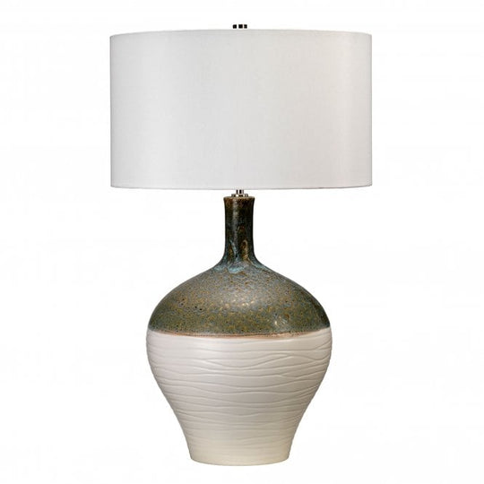 Eden Park 1 Light Table Lamp Green, Turquoise And Gold