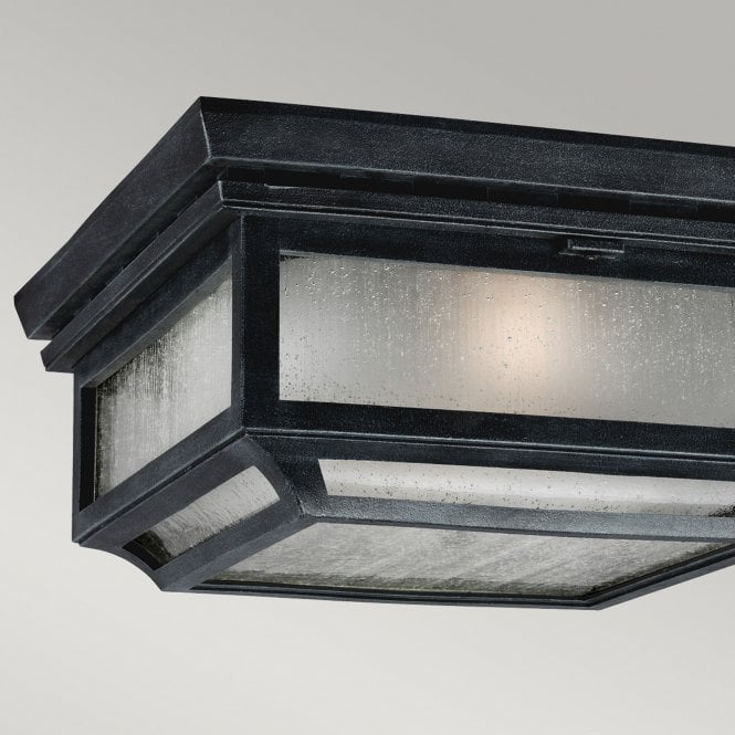 Shepherd 2 Light Flush Mount Dark Weathered Zinc