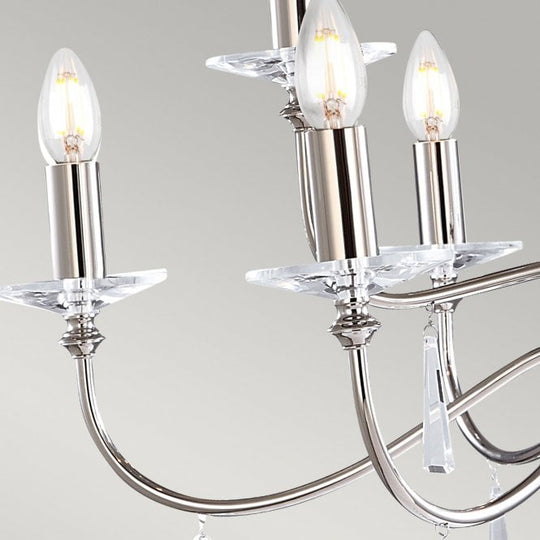 Finsbury Park 9 Light Chandelier - Polished Nickel