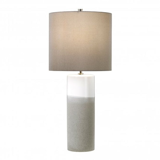 Fulwell 1 Light Table Lamp White Gloss & Matt Grey