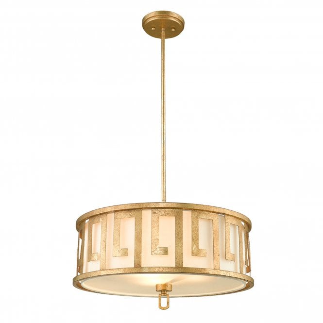 Lemuria 3 Light Duo-Mount Large Pendant Distressed Gold