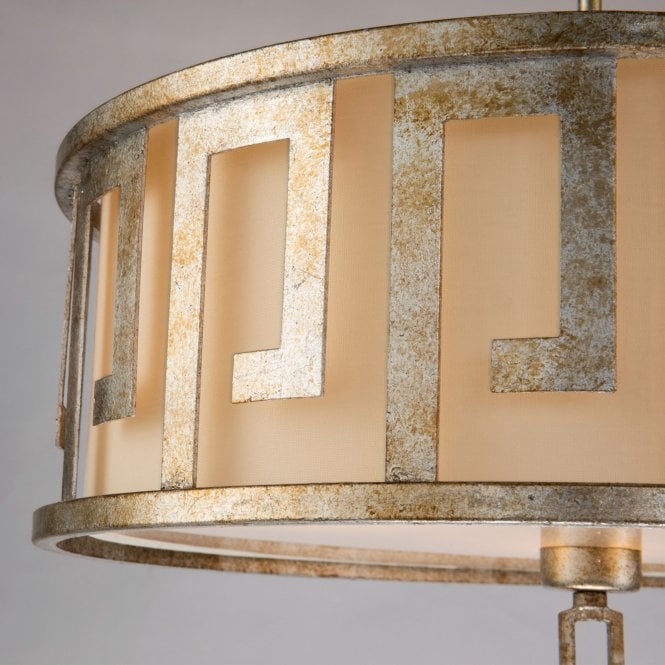 Lemuria 3 Light Duo-Mount Large Pendant Distressed Gold
