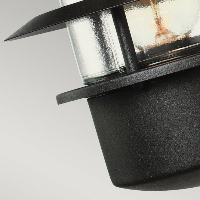 Helsingor 1 Light Wall Lantern - Black