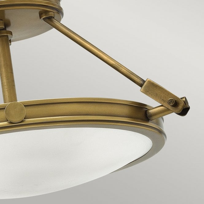 Collier 3 Light Semi-Flush Heritage Brass