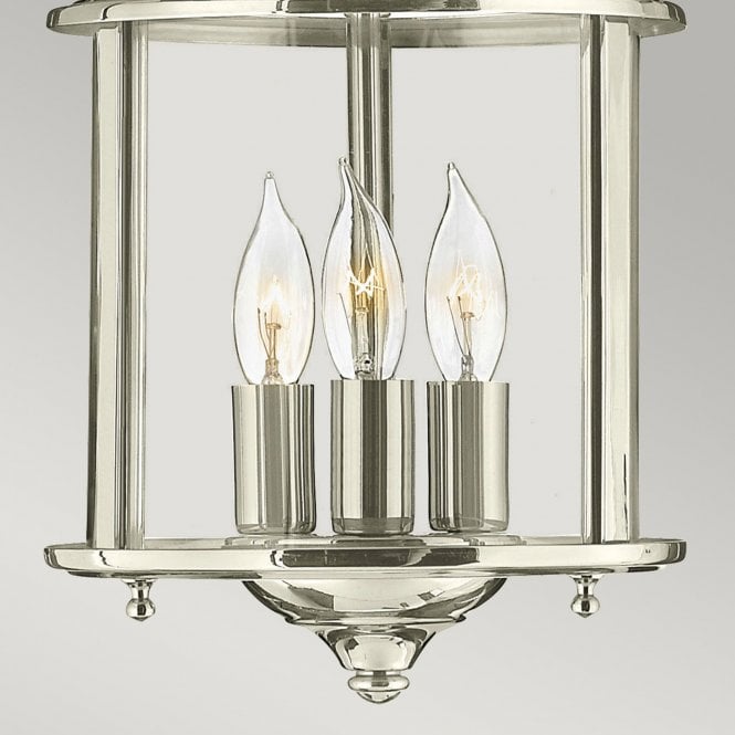 Gentry 3 Light Small Pendant - Polished Nickel