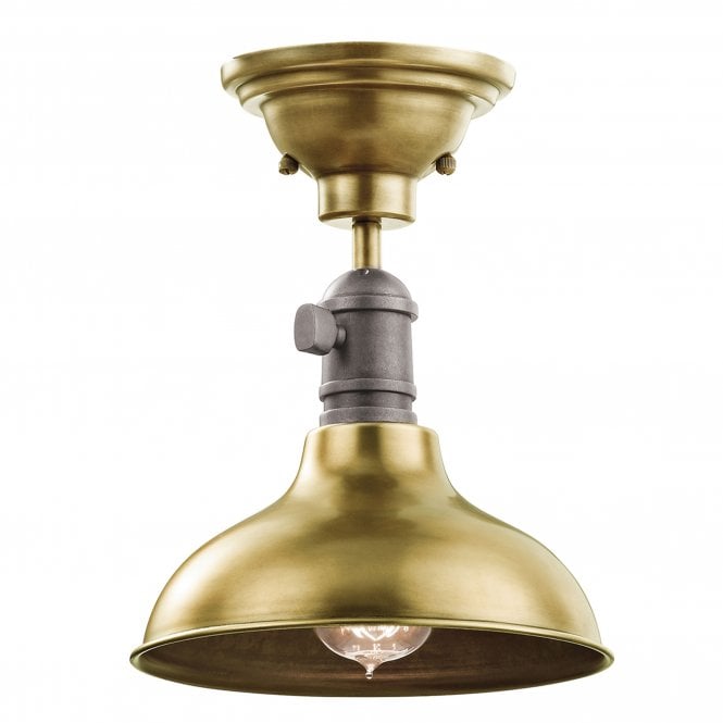 Cobson 1 Light Mini Pendant - Natural Brass