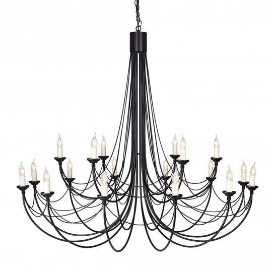 Carisbrooke 18 Light Chandelier with a Black finish