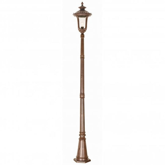 Chicago Lamp Post Medium with a rusty bronze patina finish