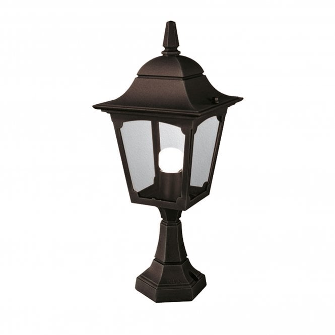 Chapel Pedestal Lantern with a Black finish