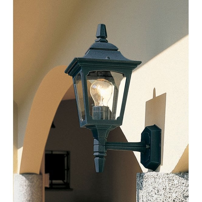 Chapel Mini Up Wall Lantern with a Black finish