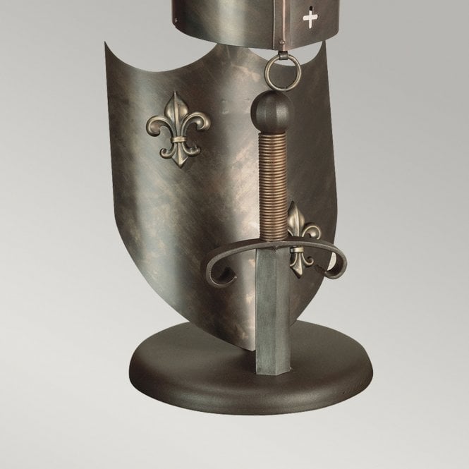 Crusader Table Lamp in a brushed bronze finish
