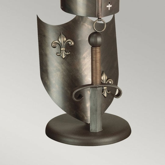 Crusader Table Lamp in a brushed bronze finish