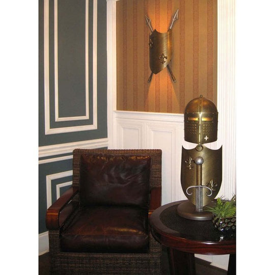 Crusader Wall Light with a brushed bronze finish