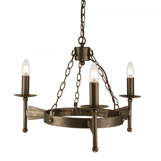 Cromwell 3 Light Chandelier in a Old Bronze finish