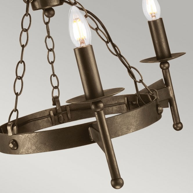 Cromwell 3 Light Chandelier in a Old Bronze finish