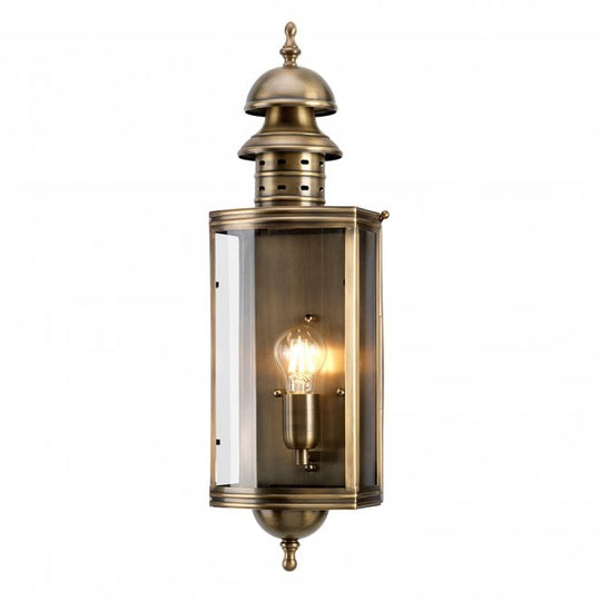 Downing Street Wall Lantern in a Brass finish